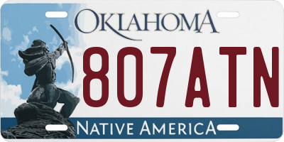 OK license plate 807ATN