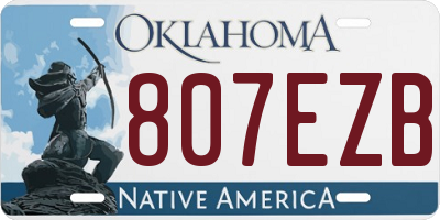 OK license plate 807EZB