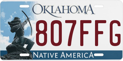 OK license plate 807FFG