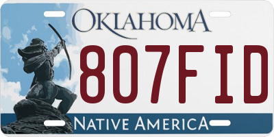 OK license plate 807FID