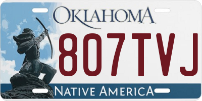 OK license plate 807TVJ