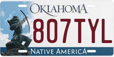 OK license plate 807TYL