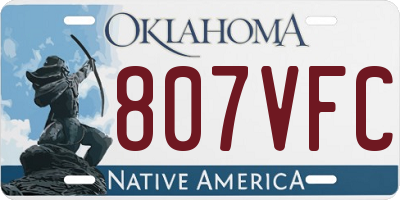 OK license plate 807VFC