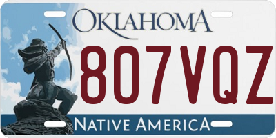 OK license plate 807VQZ