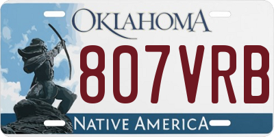 OK license plate 807VRB