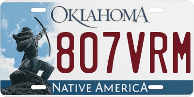 OK license plate 807VRM