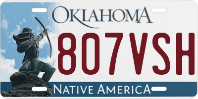 OK license plate 807VSH