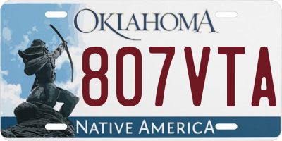 OK license plate 807VTA