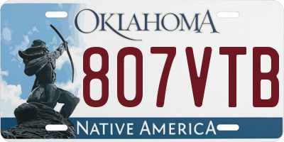 OK license plate 807VTB