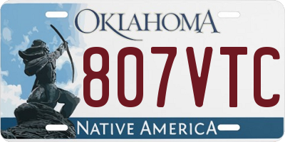 OK license plate 807VTC