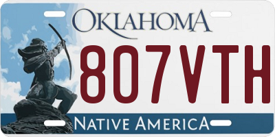OK license plate 807VTH