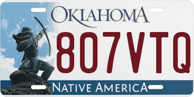 OK license plate 807VTQ