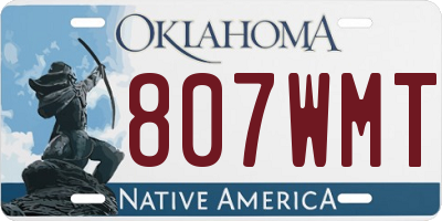 OK license plate 807WMT