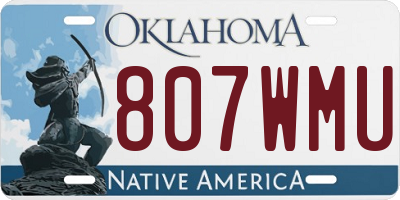OK license plate 807WMU