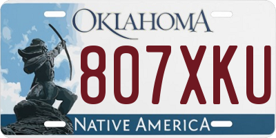 OK license plate 807XKU