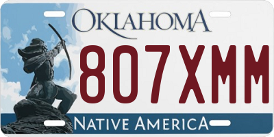 OK license plate 807XMM