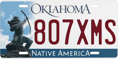 OK license plate 807XMS