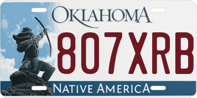 OK license plate 807XRB