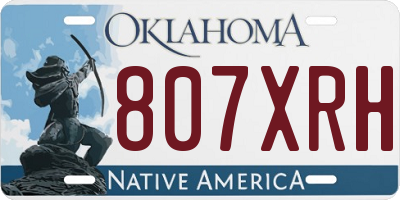 OK license plate 807XRH
