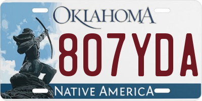 OK license plate 807YDA