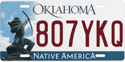 OK license plate 807YKQ