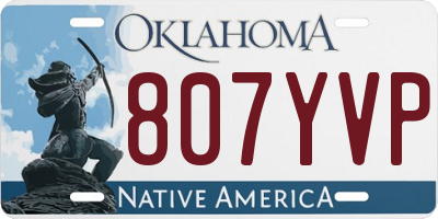 OK license plate 807YVP