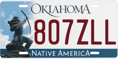OK license plate 807ZLL