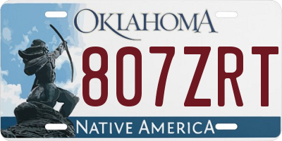 OK license plate 807ZRT