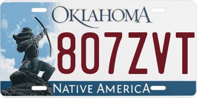 OK license plate 807ZVT
