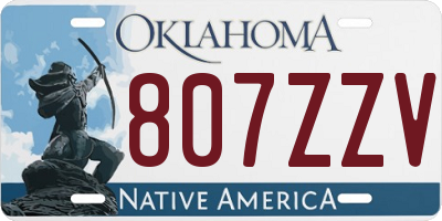 OK license plate 807ZZV