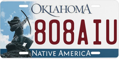 OK license plate 808AIU