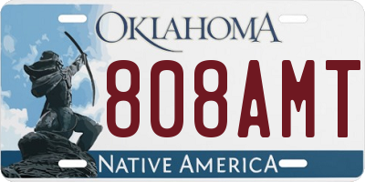 OK license plate 808AMT