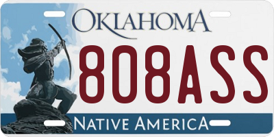 OK license plate 808ASS