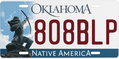 OK license plate 808BLP