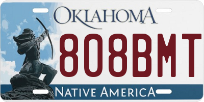 OK license plate 808BMT