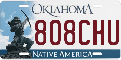 OK license plate 808CHU