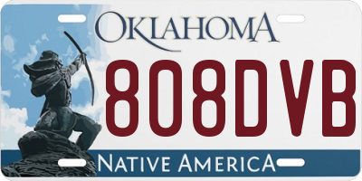 OK license plate 808DVB