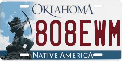 OK license plate 808EWM