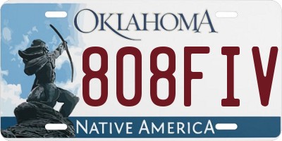 OK license plate 808FIV