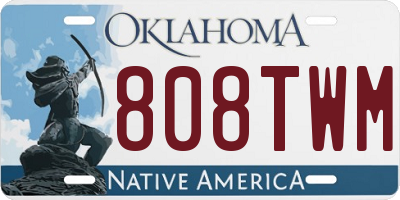 OK license plate 808TWM