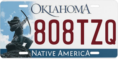 OK license plate 808TZQ