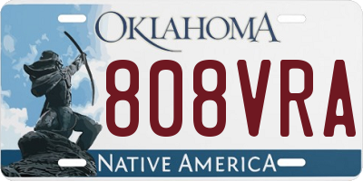 OK license plate 808VRA