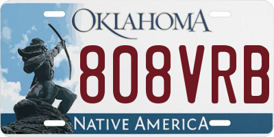 OK license plate 808VRB