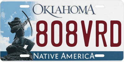 OK license plate 808VRD