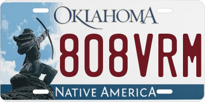 OK license plate 808VRM