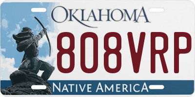 OK license plate 808VRP