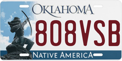OK license plate 808VSB