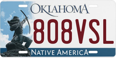 OK license plate 808VSL