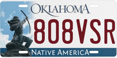 OK license plate 808VSR