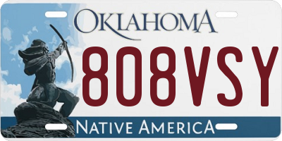 OK license plate 808VSY